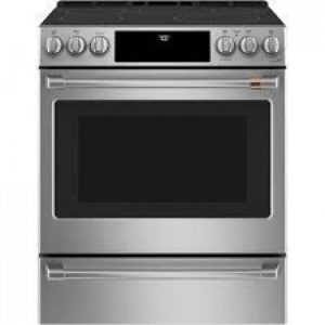 Café 30" True Convection 7 cu. ft / 5-Element Slide-In Smooth Top Electric Range in Stainless Steel ( CCES700P2MS1 )