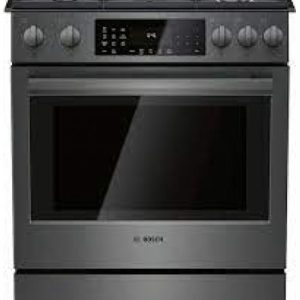 Bosch 30" / 4.8 cu.ft. Black Stainless Steel True Convection Full Gas Slide-In Range *NEW* ( HGI8046UC )