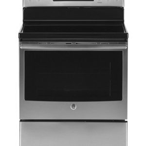 GE 30-inch 5.0 cu.ft. Electric Range with Self Cleaning True Convection Oven in Stainless *NEW* ( JCB840SKSS )