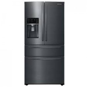 Samsung 33" / 24.7 Cu. Ft. French Door Refrigerator with Water Dispenser in Black Stainless ( RF25HMIDBSG )